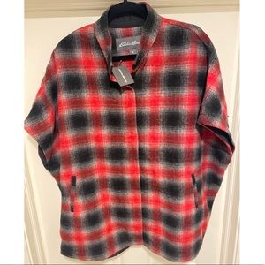 Eddie Bauer wool blend cape